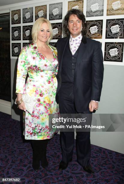 Laurence Llewelyn-Bowen and his wife Jackie arriving for the Television and Radio Industries Club Awards, at Grosvenor House Hotel on Park Lane,...