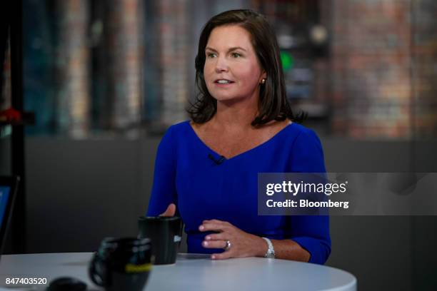 Meredith Attwell Baker, chief executive officer of Cellular Telecommunications Industry Association , speaks during a Bloomberg Technology television...