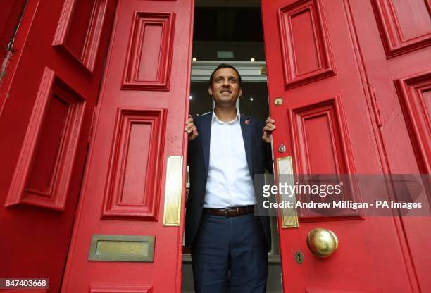 Anas Sarwar at his campaign headquarters in Glasgow ahead of his launch campaign to be the next Scottish Labour leader.