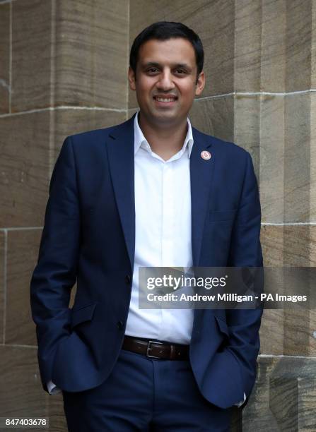 Anas Sarwar at his campaign headquarters in Glasgow ahead of his launch campaign to be the next Scottish Labour leader.