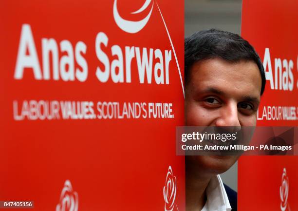 Anas Sarwar at his campaign headquarters in Glasgow ahead of his launch campaign to be the next Scottish Labour leader.