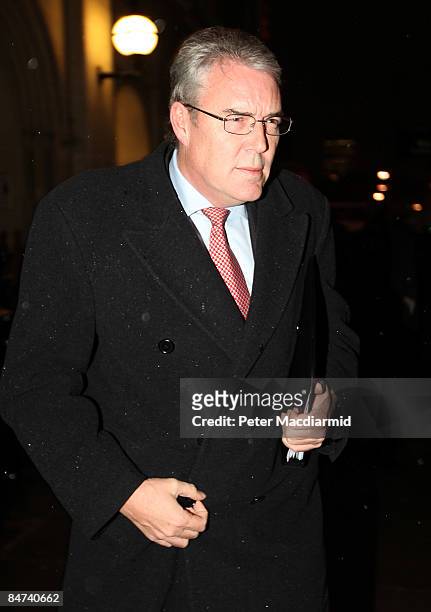 Managing Director Paul Thurston leaves Portcullis House on February 11, 2009 in London. Leading bankers faced questions from members of Parliament...