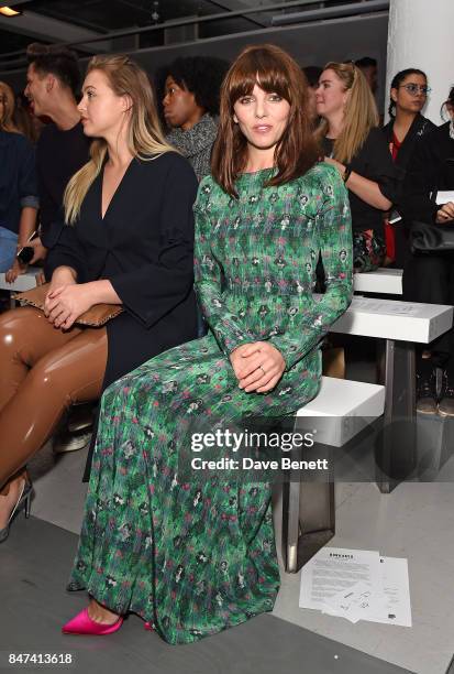 Ophelia Lovibond attends the Bora Aksu show during London Fashion Week September 2017 at BFC Show Space on September 15, 2017 in London, England.