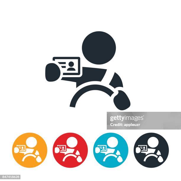 stockillustraties, clipart, cartoons en iconen met nieuwe bestuurder pictogram - rijbewijs