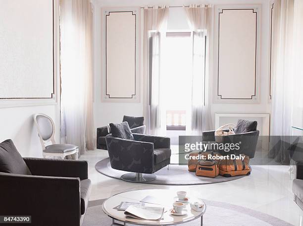 modern hotel suite - suite stock pictures, royalty-free photos & images
