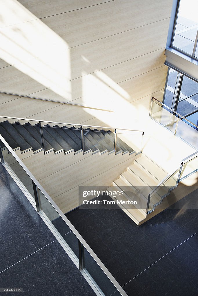 Staircase in modern office building