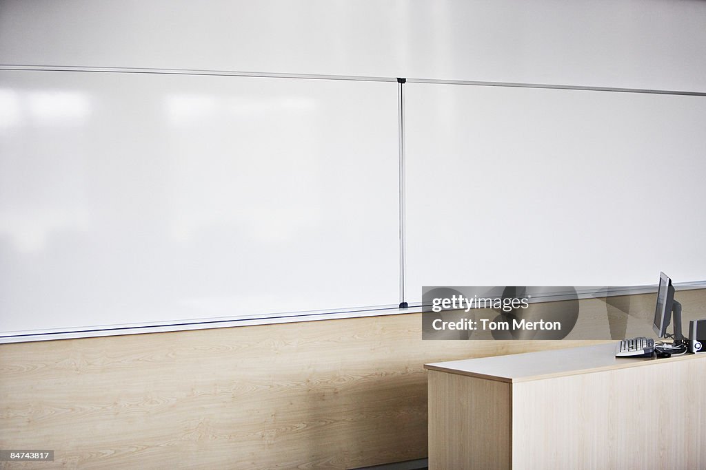 Computer in modern conference room
