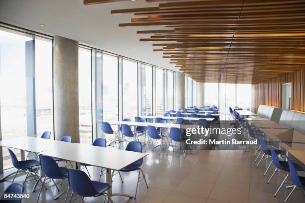 empty office break room - cafeteria stock pictures, royalty-free photos & images