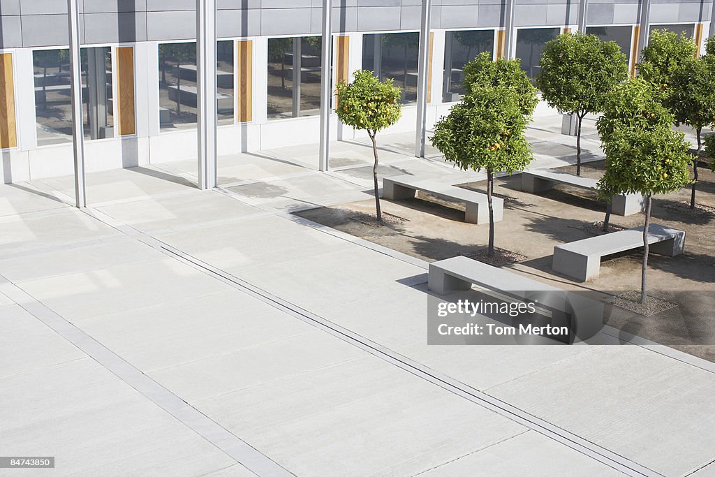 Office building courtyard