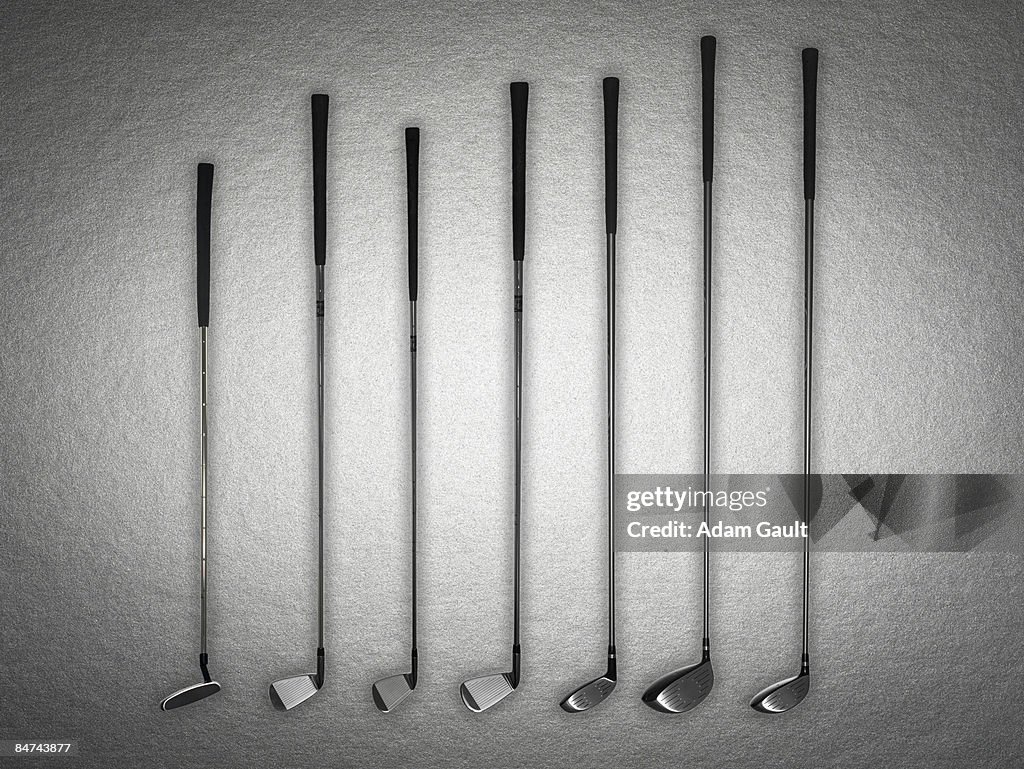 Set of golf clubs