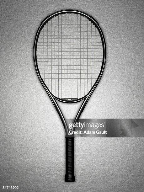 tennis racket - tennisschläger stock-fotos und bilder