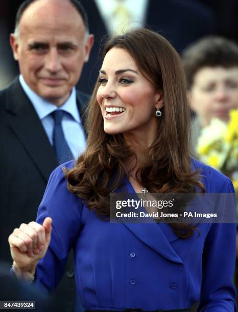 Duchess of Cambridge during her visit to the Treehouse, part of the East Anglia's Children's Hospices, in Ipswich.