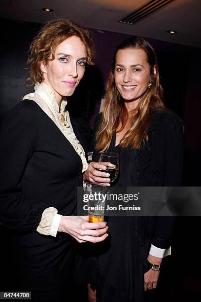 Sarah Woodhead and Yasmin LeBon attend the Peroni Nastro Azzurro and Antonio Berardi dinner party to celebrate the launch of a new collection at The...