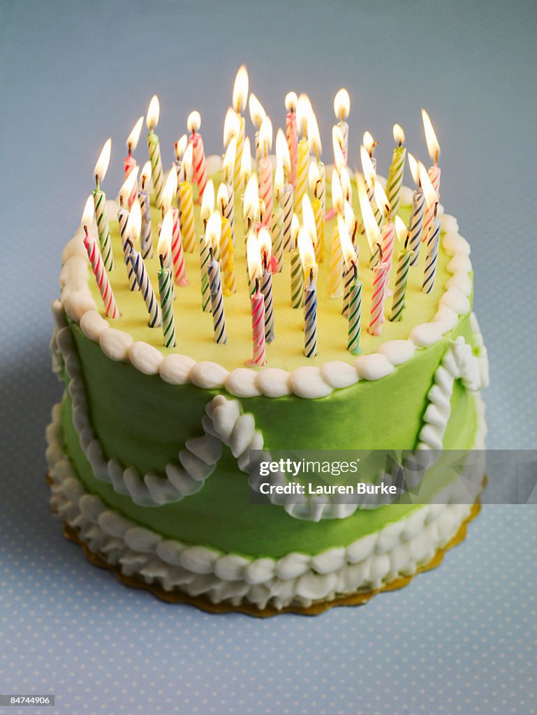 Birthday Cake with Many Candles