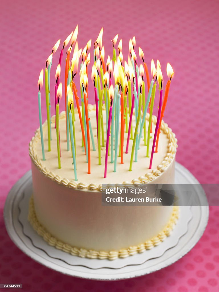 Birthday Cake with many Candles