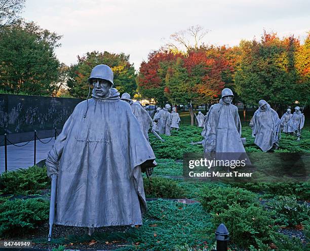 washington, dc - korean war memorial fotografías e imágenes de stock