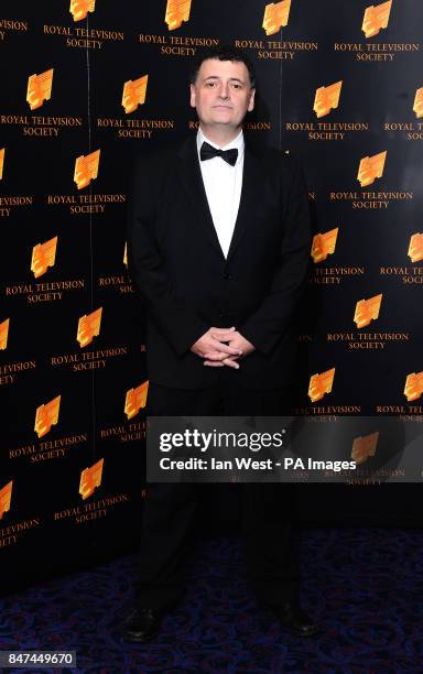 Steven Moffat arrives at the Royal Television Society's RTS Programme Awards, at the Grosvenor House Hotel in London.