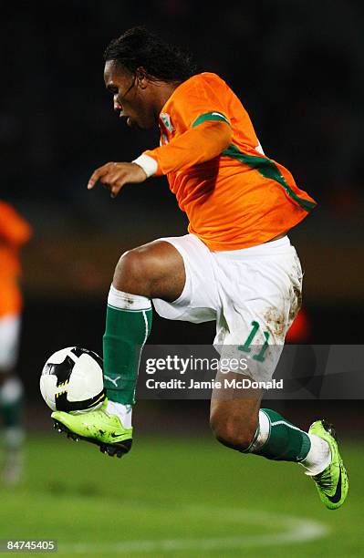 Didier Drogba of Ivory Coast runs with the ball during the International Friendly match between Turkey and Ivory Coast at the Izmir Ataturk Stadium...