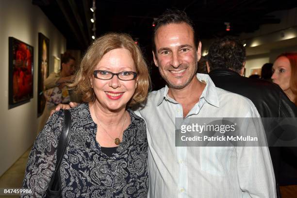 Brigitte Engler and David Schlachet attend IV New York Gallery Grand Opening Exhibition on September 14, 2017 in New York City.