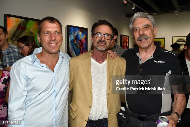Brad Abrams, Bernie Chase and Allan Tannenbaum attend IV New York Gallery Grand Opening Exhibition on September 14, 2017 in New York City.
