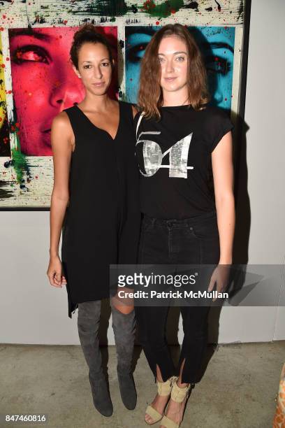 Briana Redzeposki and Nina Kuntz attend IV New York Gallery Grand Opening Exhibition on September 14, 2017 in New York City.