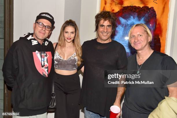 Ward Stegerhoek, Hana Nitsche, Raphael Mazzucco and Coerte Felske attend IV New York Gallery Grand Opening Exhibition on September 14, 2017 in New...