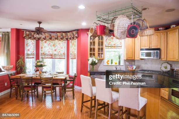 Nutritionist Joy Bauer's home is photographed for Closer Weekly Magazine on May 12, 2017 in New York. Kitchen. PUBLISHED IMAGE.