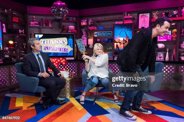 Pictured : Andy Cohen, Martha Stewart and Seth MacFarlane --