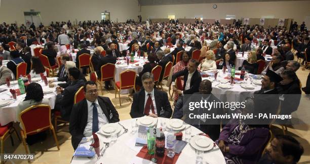 London Mayor Boris Johnson visits Europe's biggest mosque, the Baitul Futuh Mosque, to hear how Muslims are countering extremism during the National...