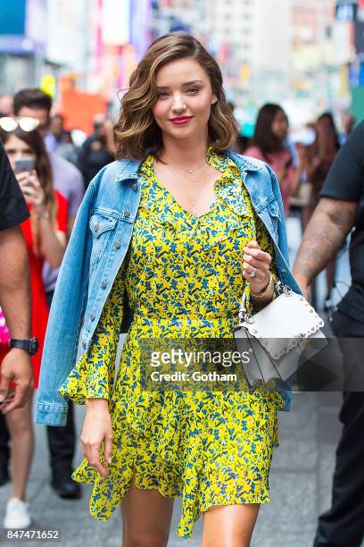 Miranda Kerr is seen in Midtown on September 15, 2017 in New York City.