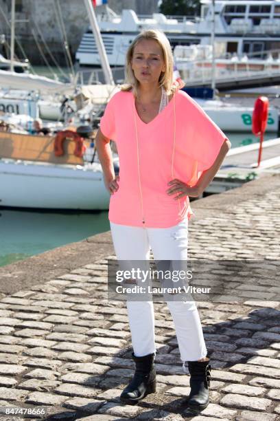 Actress Claire Borotra attends "Les Chamois" Photocall during the 19th Festival of TV Fiction at La Rochelle on September 15, 2017 in La Rochelle,...