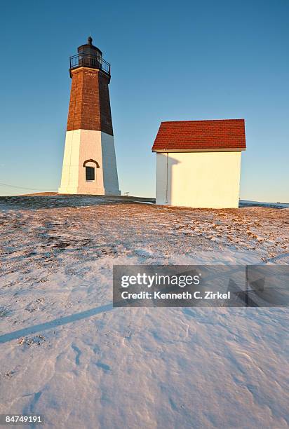 point judith light - kenneth c zirkel stock pictures, royalty-free photos & images