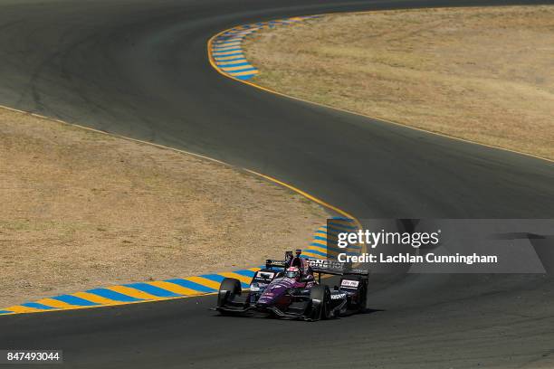 Jack Harvey of Great Britain driver of the AutoNation Honda on day 1 of the GoPro Grand Prix of Sonoma at Sonoma Raceway on September 15, 2017 in...