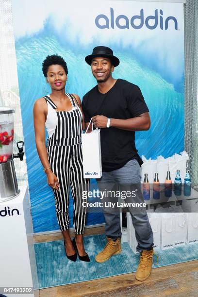 Emayatzy Corinealdi and guest attend Kari Feinstein's Style Lounge presented by Ocean Spray at the Andaz Hotel on September 14, 2017 in Los Angeles,...