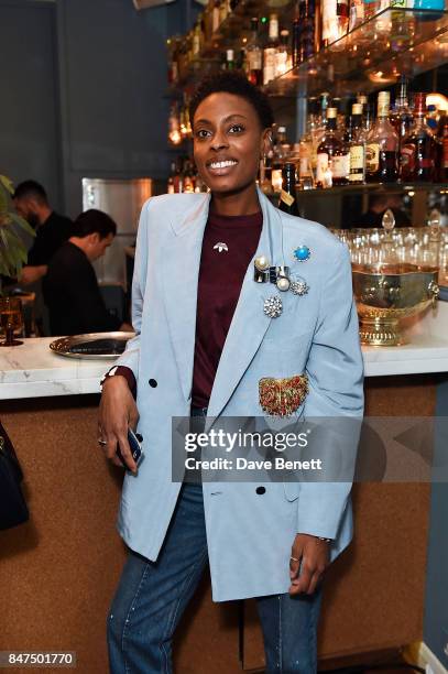 Donna Wallace attends M.i.h Jeans x Bay Garnett Golborne Road Event on September 15, 2017 in London, England.