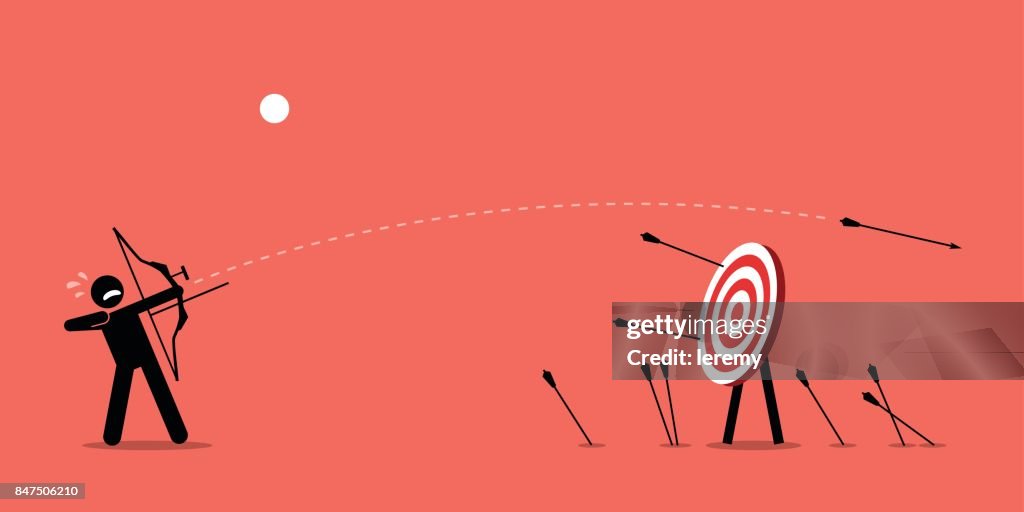Target Getting Hit Failing To Hit The Target High-Res Vector Graphic - Getty Images