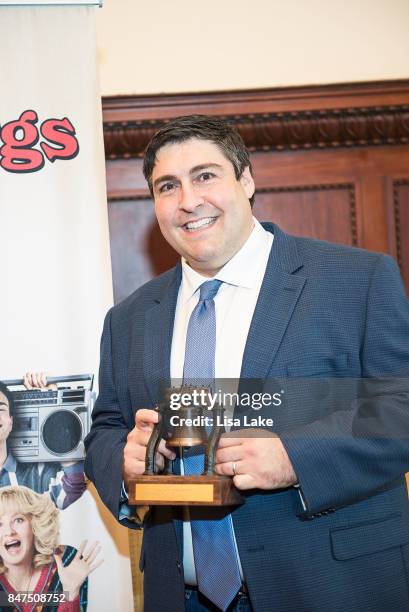 Producer Adam F. Goldberg is honored with the Liberty Bell as the City of Philadelphia Proclaims September 15th The Goldbergs Syndication Day at...
