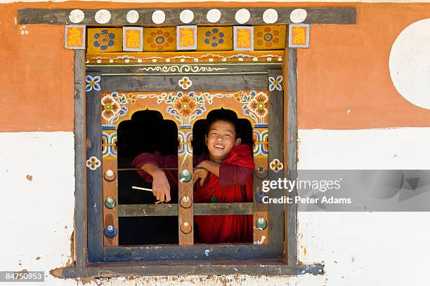 akhang monastery, pana, bhutan - bhutan monks stock pictures, royalty-free photos & images