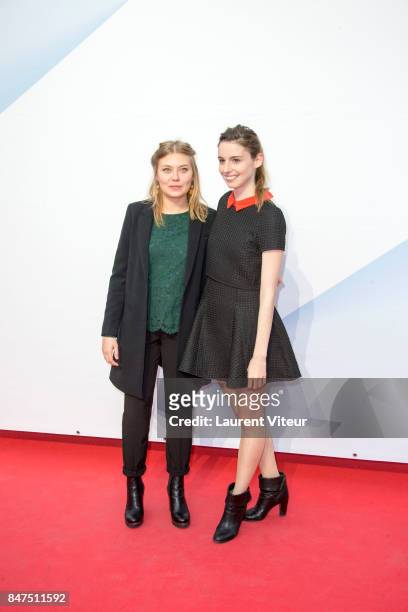 Camille Sansterre and Berangere McNeese attend "Le Viol" Photocall during the 19th Festival of TV Fiction at La Rochelle on September 15, 2017 in La...