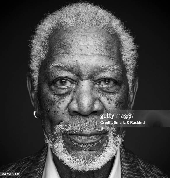 Actor Morgan Freeman poses for portrait session at the 2017 Summer TCA session for National Geographic Channel's 'The Story of Us with Morgan...