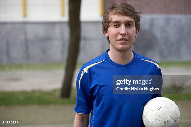 soccer/football portrait - football tee stock pictures, royalty-free photos & images