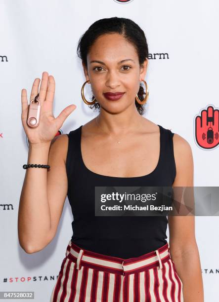 Cynthia Addai-Robinson attends iMaxAlarm pledges to #StopStandSpeak against Street Harassment at the GBK & Pilot Pen Pre Awards Celebrity Lounge 2017...