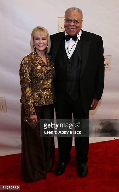 Cecilia Hart and James Earl Jones attend the reopening celebration at Ford's Theatre on February 11, 2009 in Washington, DC.