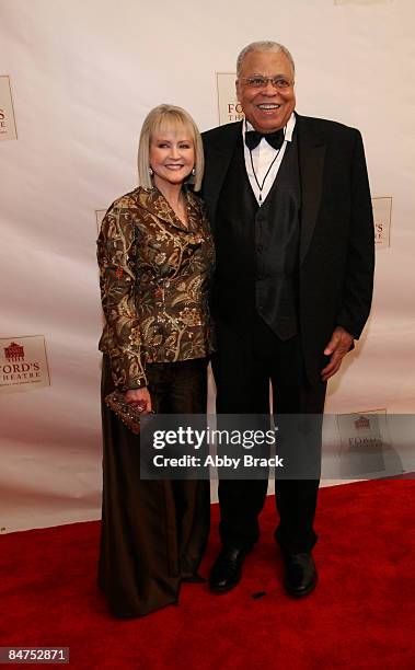 Cecilia Hart and James Earl Jones attend the reopening celebration at Ford's Theatre on February 11, 2009 in Washington, DC.