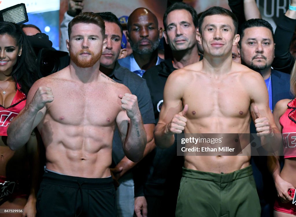 Gennady Golovkin v Canelo Alvarez - Weigh-in