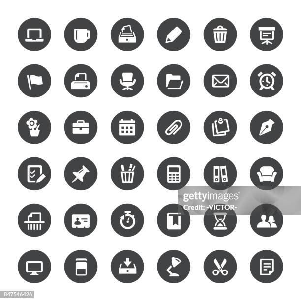 office and paperwork vector icons - floppy disk stock illustrations