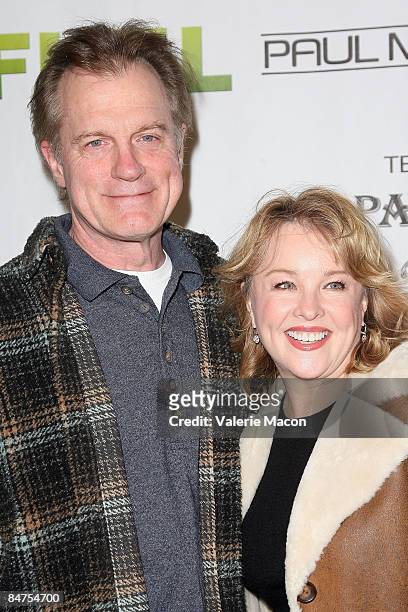 Actor Stephen Collins and actress Faye Grant arrive at the screening of "Fuel" at ConservFuel on February 11, 2009 in Los Angeles, California.