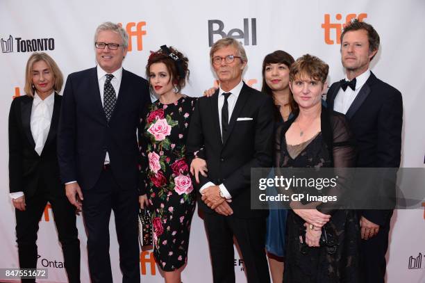 Actress Helena Bonham Carter and director Bille August attend the "55 Steps" premiere during the 2017 Toronto International Film Festival at Roy...