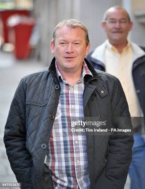 Anthony Teagle arrives at Bristol Crown court charged with assaulting a PCSO.