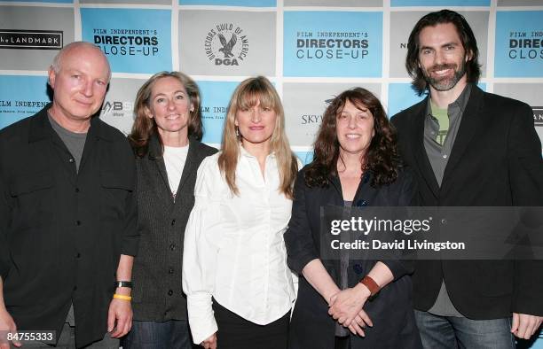 Director of photography Elliot Davis, moderator Mary Sweeney, director Catherine Hardwicke, editor Nancy Richardson and visual effects supervisor...